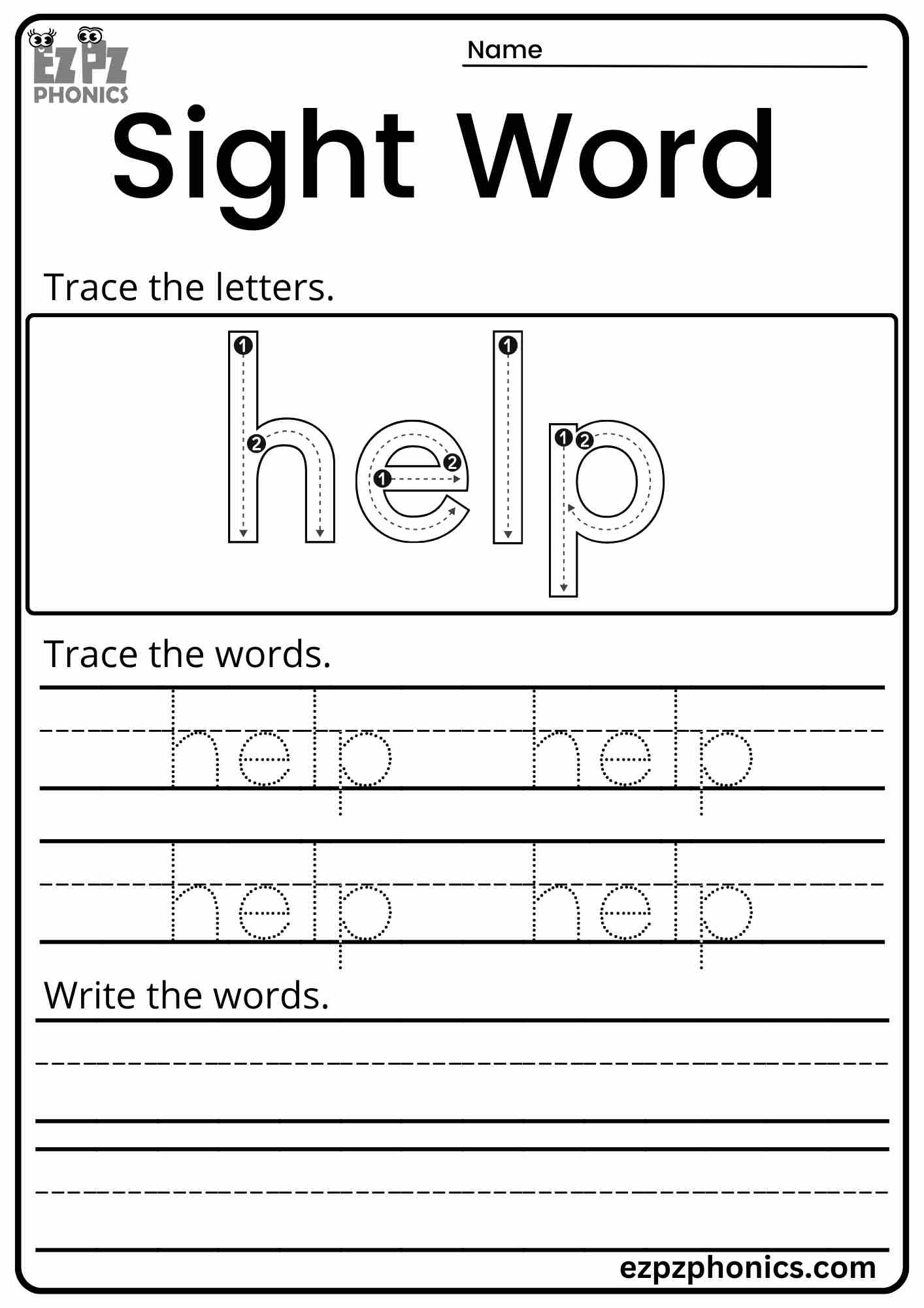 Dolch Sight Word "And" Activity for Early Learners PDF Download Set 2